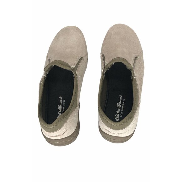 Eddie Bauer Deep Cushioning Birch Bay Beige Suede Leather Loafer Womens 6 M Shoe - Picture 8 of 12